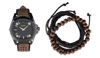 Подаръчен комплект часовник и гривна  Remington Watch Gift Set RMWST4 Green by Unknown