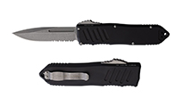 Guardian Tactical Auto Recon 040 Elmax Drop Point Partially Serrated Dark Stonewashed Black Aluminum 11-3512 by Unknown