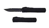 Guardian Tactical Scout Auto OTF Elmax Black Partially Serrated Clip Point Black Sculpted Aluminum 14-3112 by Unknown