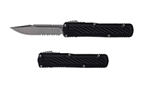 Guardian Tactical Scout Auto OTF Elmax Stonewashed Partially Serrated Clip Point Black Sculpted Aluminum 14-3512 by Unknown