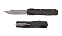 Guardian Tactical Scout Auto OTF Elmax Stonewashed Clip Point Black Sculpted Aluminum with Carbon Fiber Inlay 14-2511 by Unknown